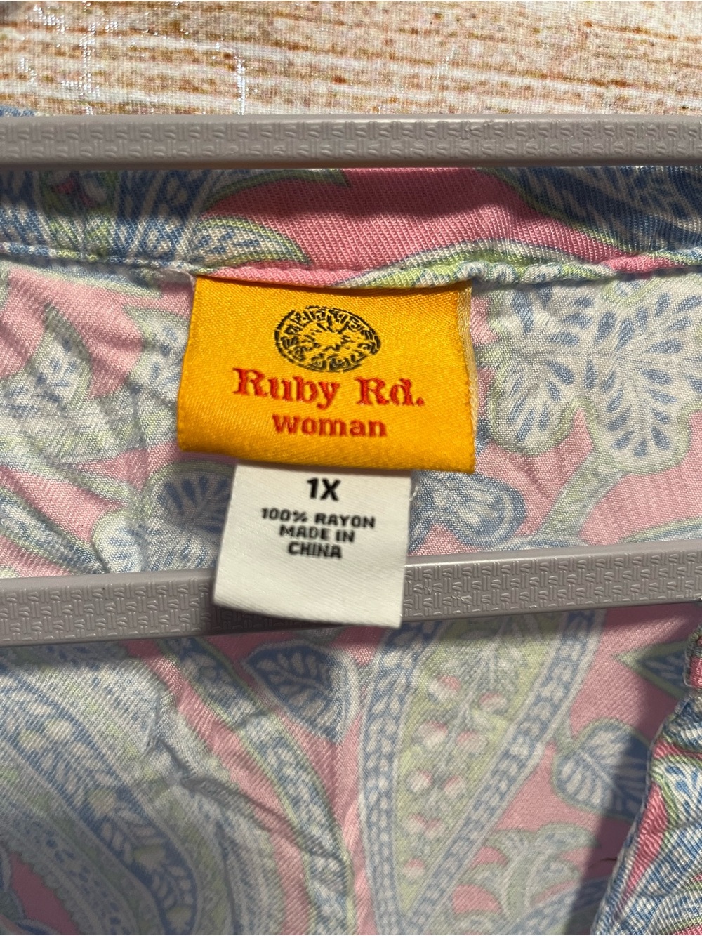 Ruby Rd. Pastel blouse-Ladies 1X - Picture 3 of 7